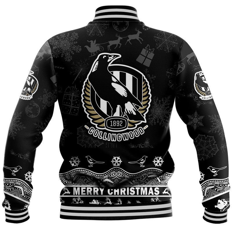 collingwood-pies-unique-winter-season-baseball-jacket-magpies-merry-christmas