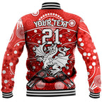 custom-personalised-dragons-rugby-baseball-jacket-boomerang-indigenous-dots