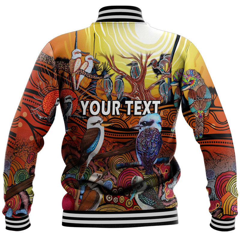custom-personalised-australia-kookaburra-dreaming-aboriginal-arty-style-baseball-jacket