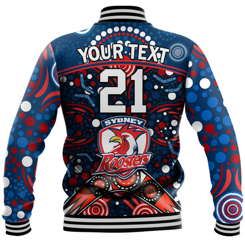 custom-personalised-roosters-rugby-baseball-jacket-boomerang-indigenous-dots