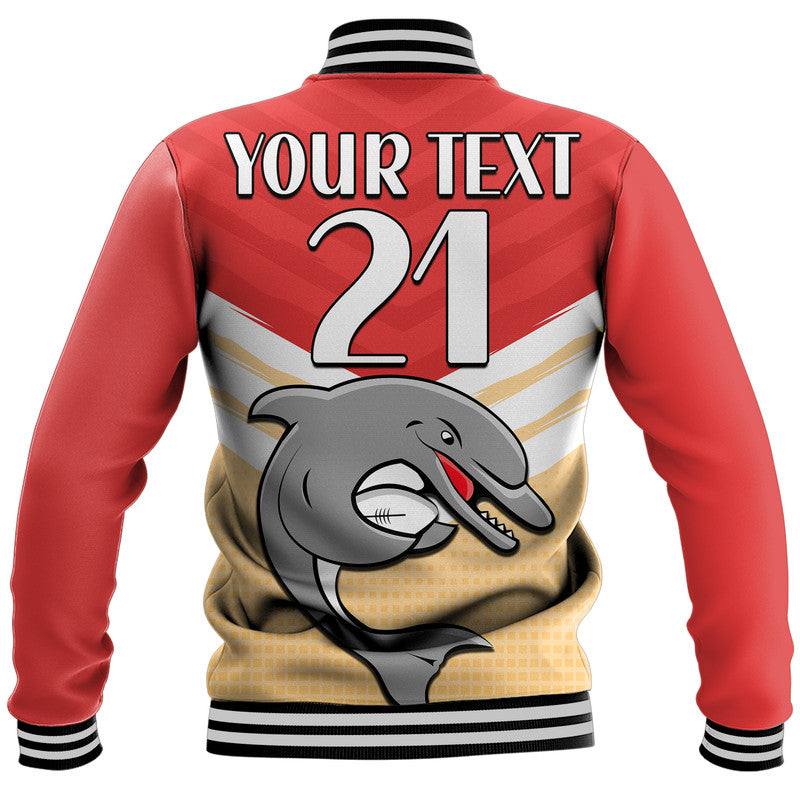 custom-text-and-number-redcliffe-dolphins-rugby-baseball-jacket-simple-style