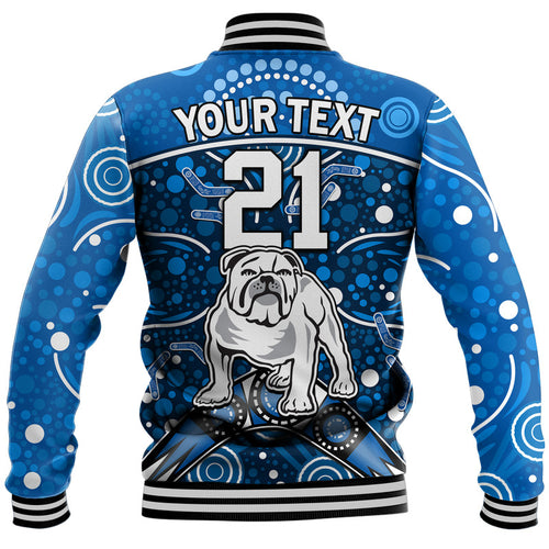 custom-personalised-bulldogs-rugby-baseball-jacket-boomerang-indigenous-dots
