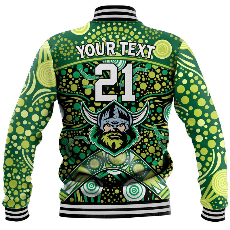 custom-personalised-raiders-rugby-baseball-jacket-boomerang-indigenous-dots