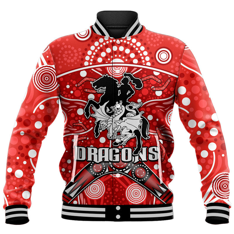 custom-personalised-dragons-rugby-baseball-jacket-boomerang-indigenous-dots