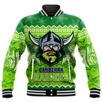 custom-personalised-canberra-the-green-machine-raiders-aboriginal-christmas-vibe-baseball-jacket