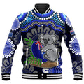 custom-personalised-australia-koala-aboriginal-baseball-jacket-koala-hugging-rugby-ball-blue