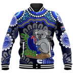 custom-personalised-australia-koala-aboriginal-baseball-jacket-koala-hugging-rugby-ball-blue