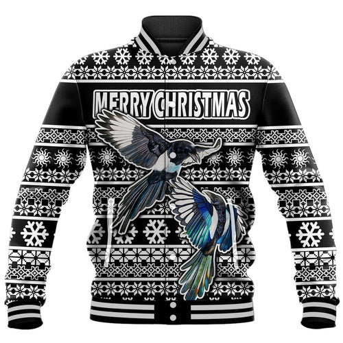 custom-personalised-australian-magpies-christmas-vibe-with-aboriginal-dot-painting-style-baseball-jacket