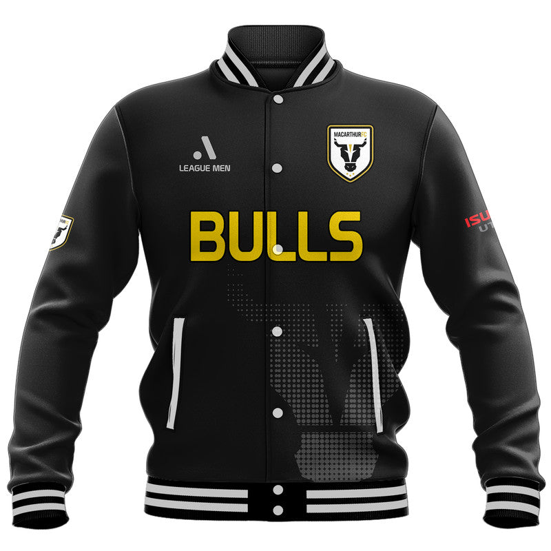 custom-personalised-macarthur-soccer-baseball-jacket-bulls-black-and-gold