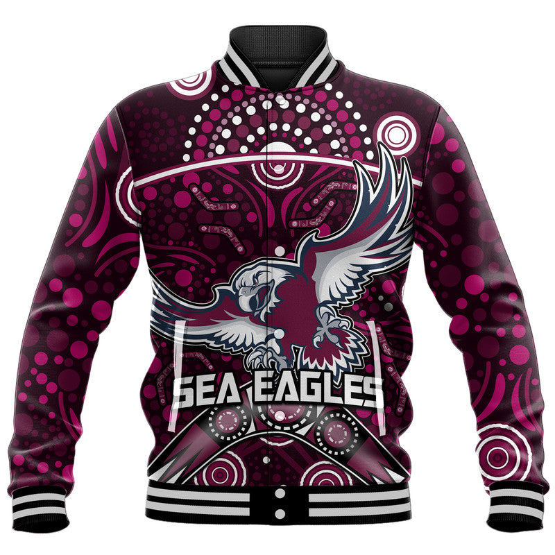 custom-personalised-sea-eagles-rugby-baseball-jacket-boomerang-indigenous-dots