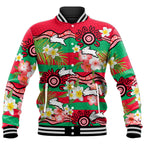 rabbitohs-rugby-baseball-jacket-tropical-flowers-and-palm-hawaiian-style