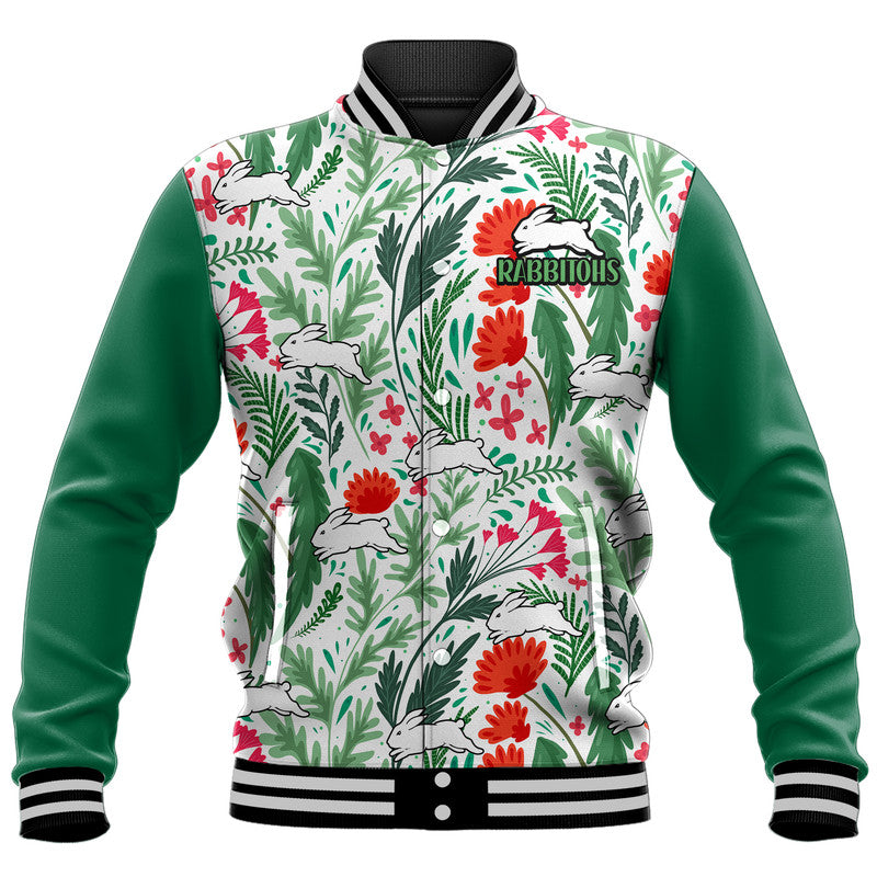 rabbitohs-poppy-flowers-field-baseball-jacket
