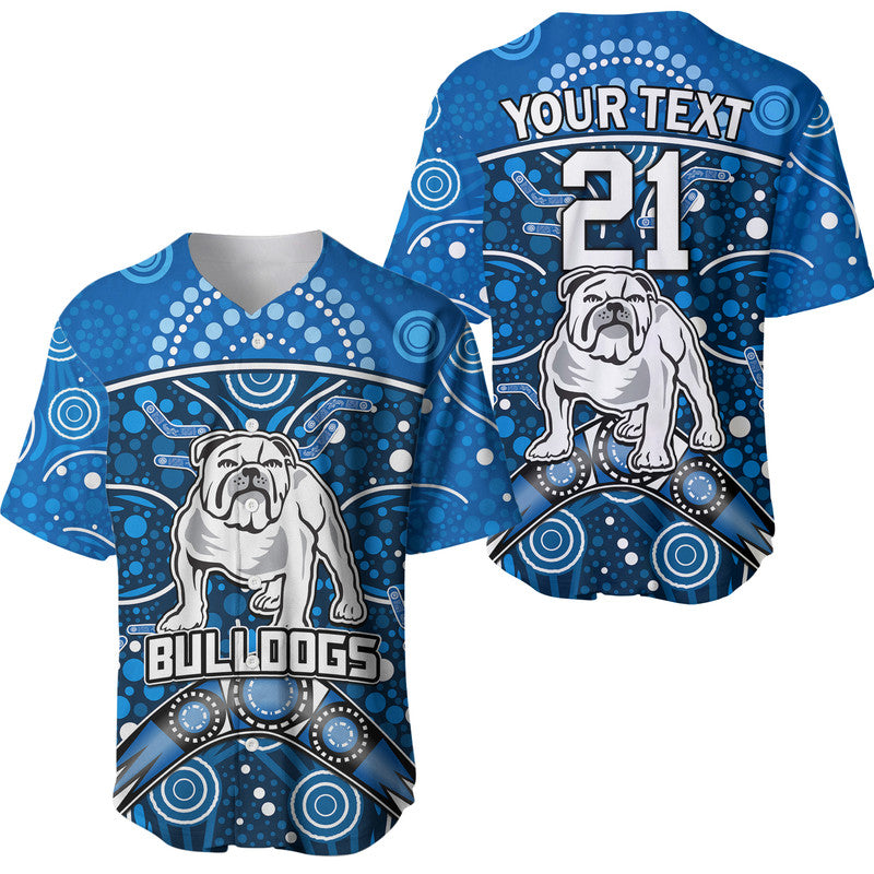custom-personalised-bulldogs-rugby-baseball-jersey-boomerang-indigenous-dots