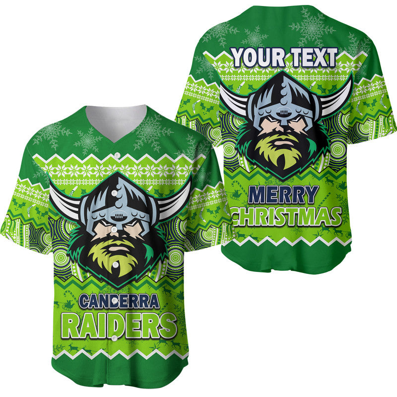 custom-personalised-canberra-the-green-machine-raiders-aboriginal-christmas-vibe-baseball-jersey