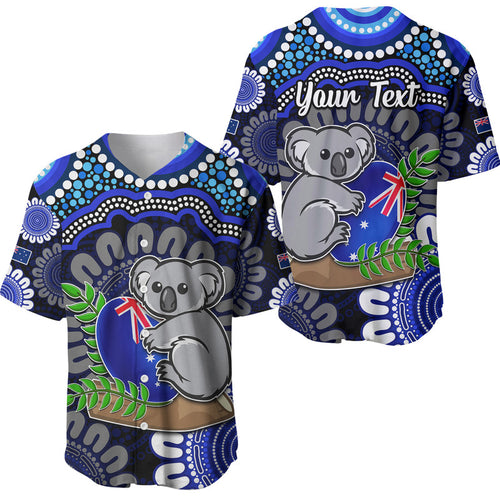 custom-personalised-australia-koala-aboriginal-baseball-jersey-koala-hugging-rugby-ball-blue