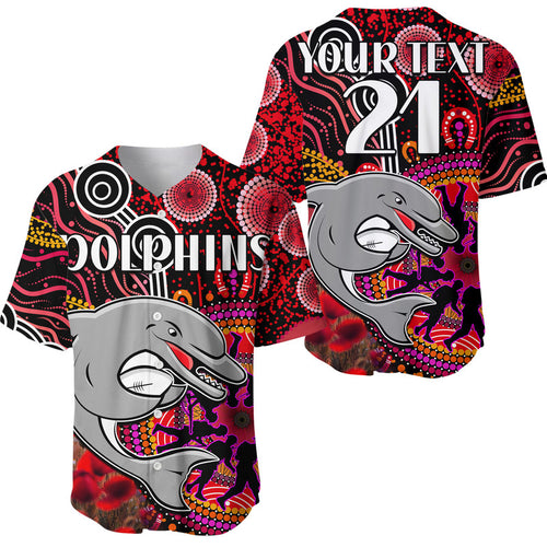 custom-personalised-dolphins-rugby-anzac-baseball-jersey-aboriginal-military-and-poppy-flowers