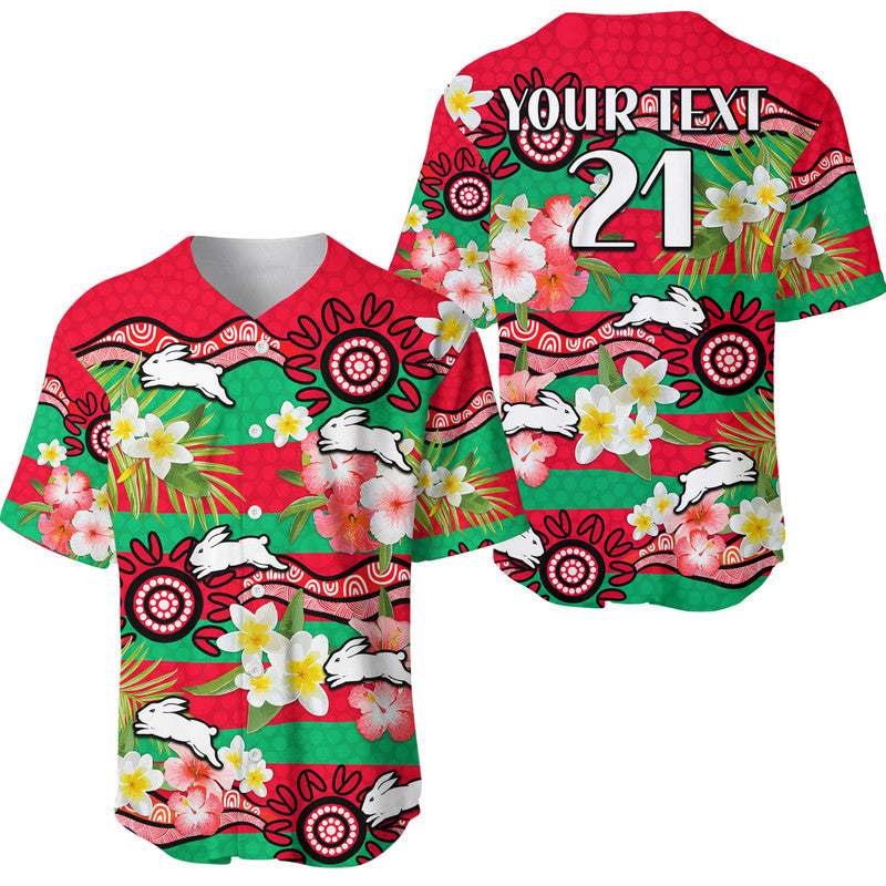 custom-personalised-rabbitohs-rugby-baseball-jersey-tropical-flowers-and-palm-hawaiian-style