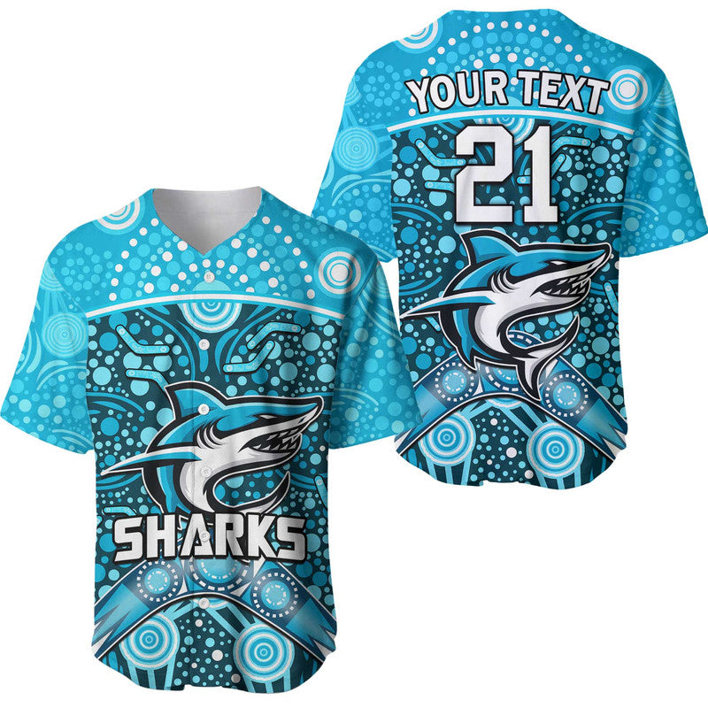 custom-personalised-sharks-rugby-baseball-jersey-boomerang-indigenous-dots