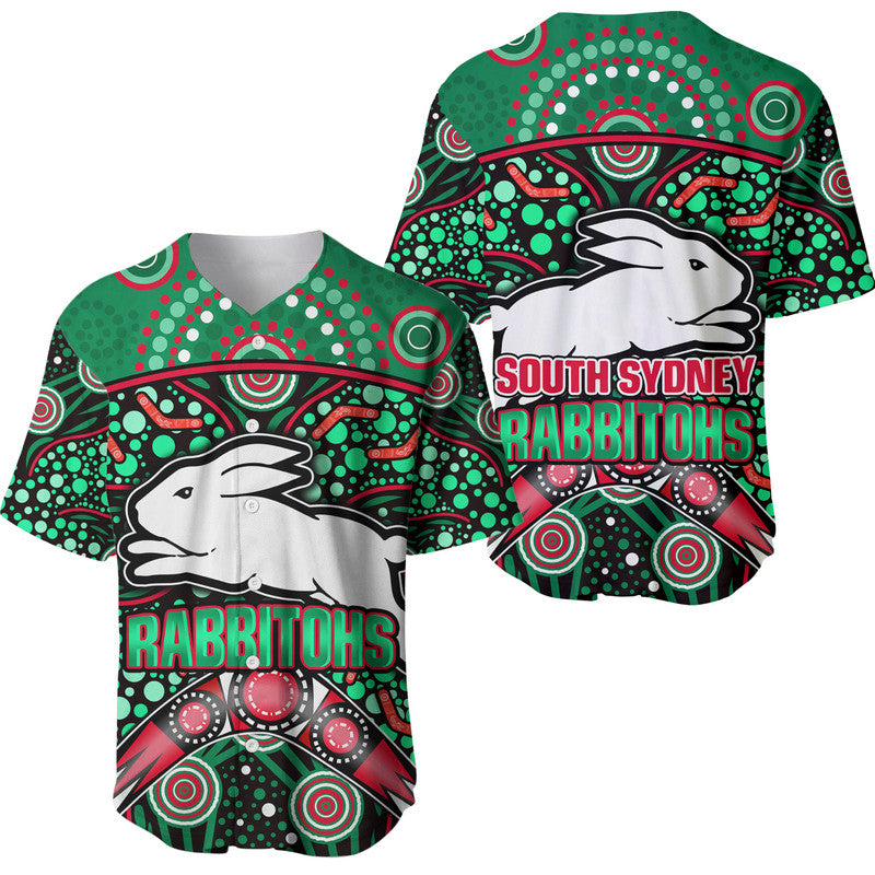 south-sydney-indigenous-rabbitohs-dot-art-style-baseball-jersey