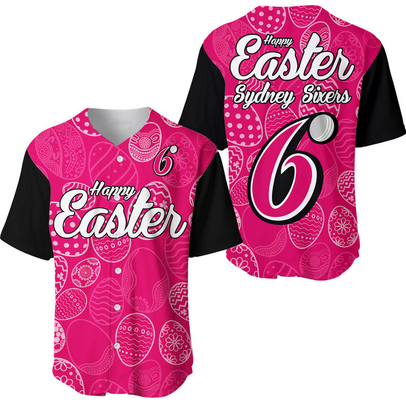 sydney-sixers-cricket-happy-easter-day-baseball-jersey-simple-style