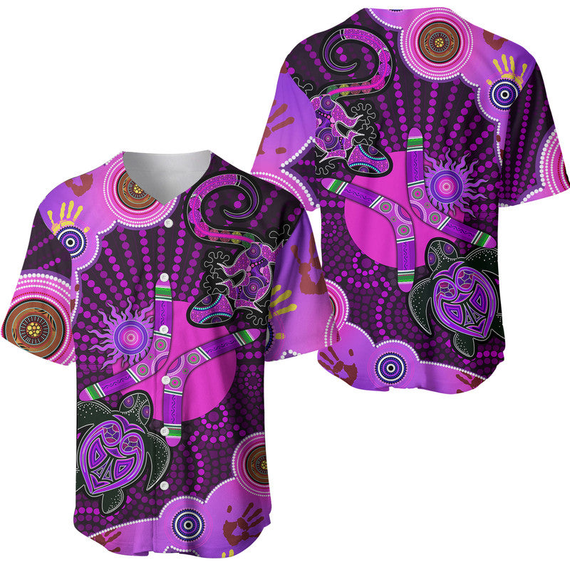 aboriginal-purple-turtle-lizard-sun-baseball-jersey