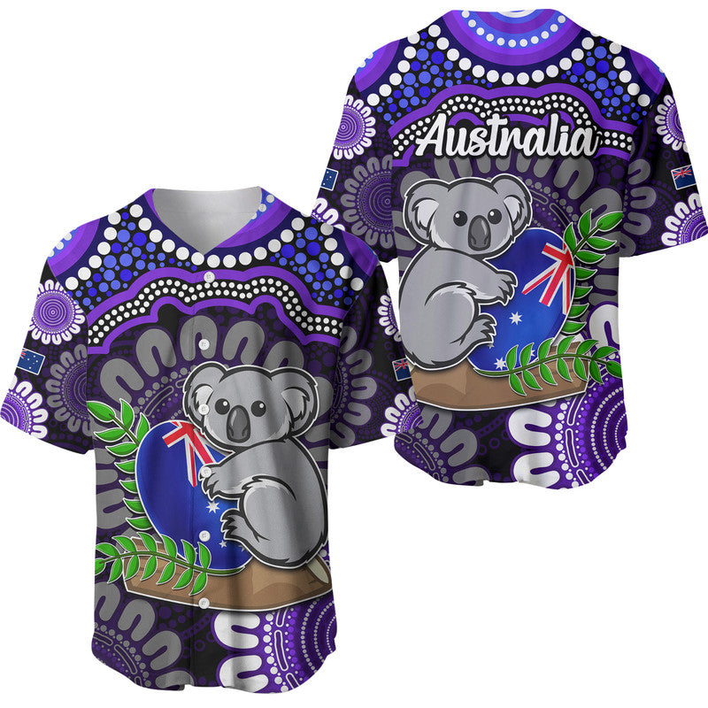 australia-koala-aboriginal-baseball-jersey-koala-hugging-rugby-ball-purple