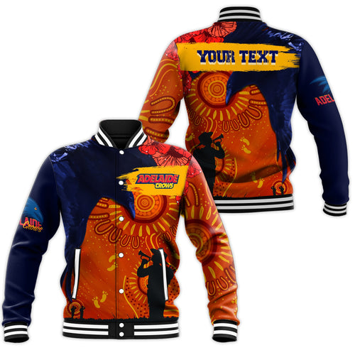 custom-personalised-adelaide-crows-indigenous-anzac-day-baseball-jacket-we-will-remember