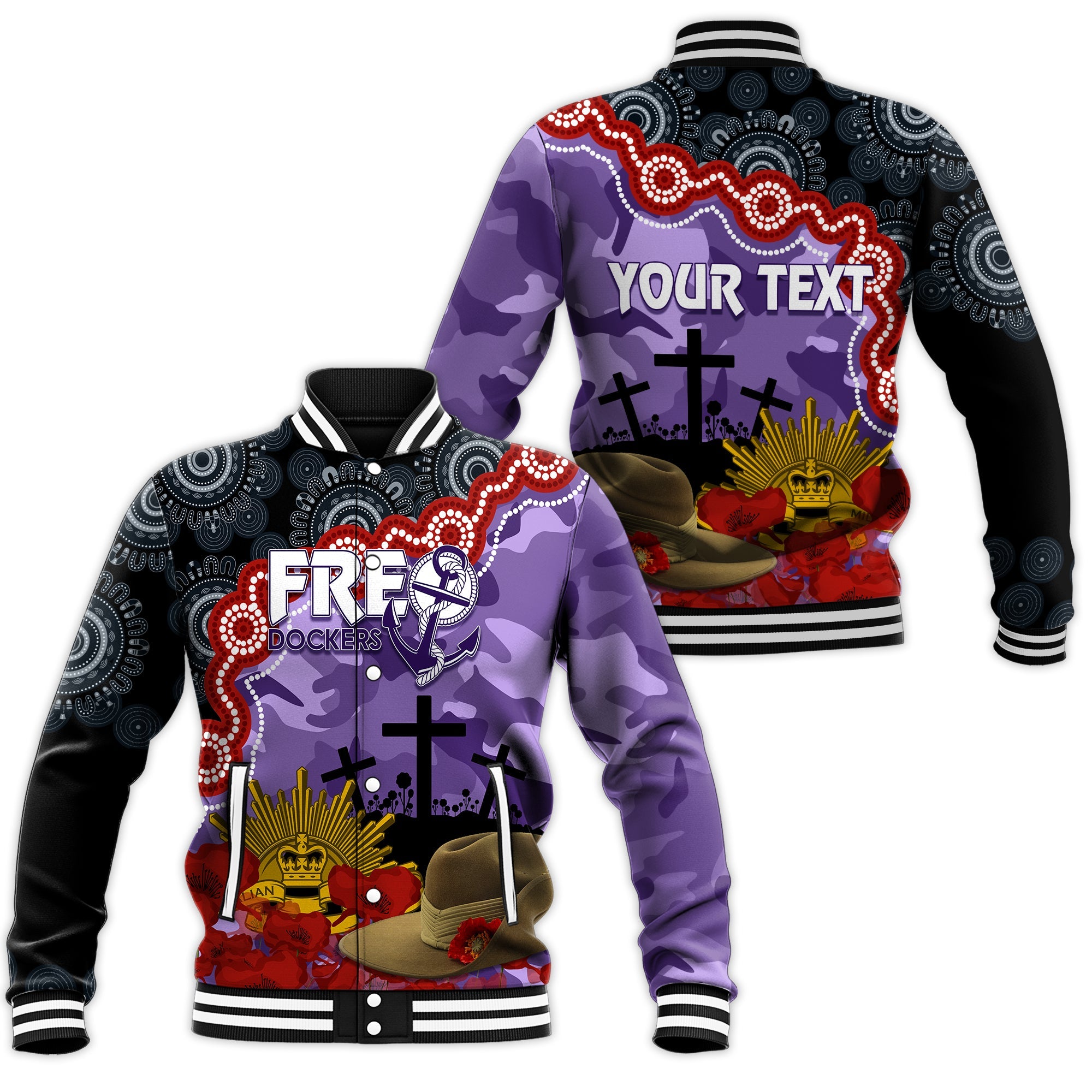 freo-dockers-football-anzac-2023-baseball-jacket-aboriginal-mix-slouch-hat