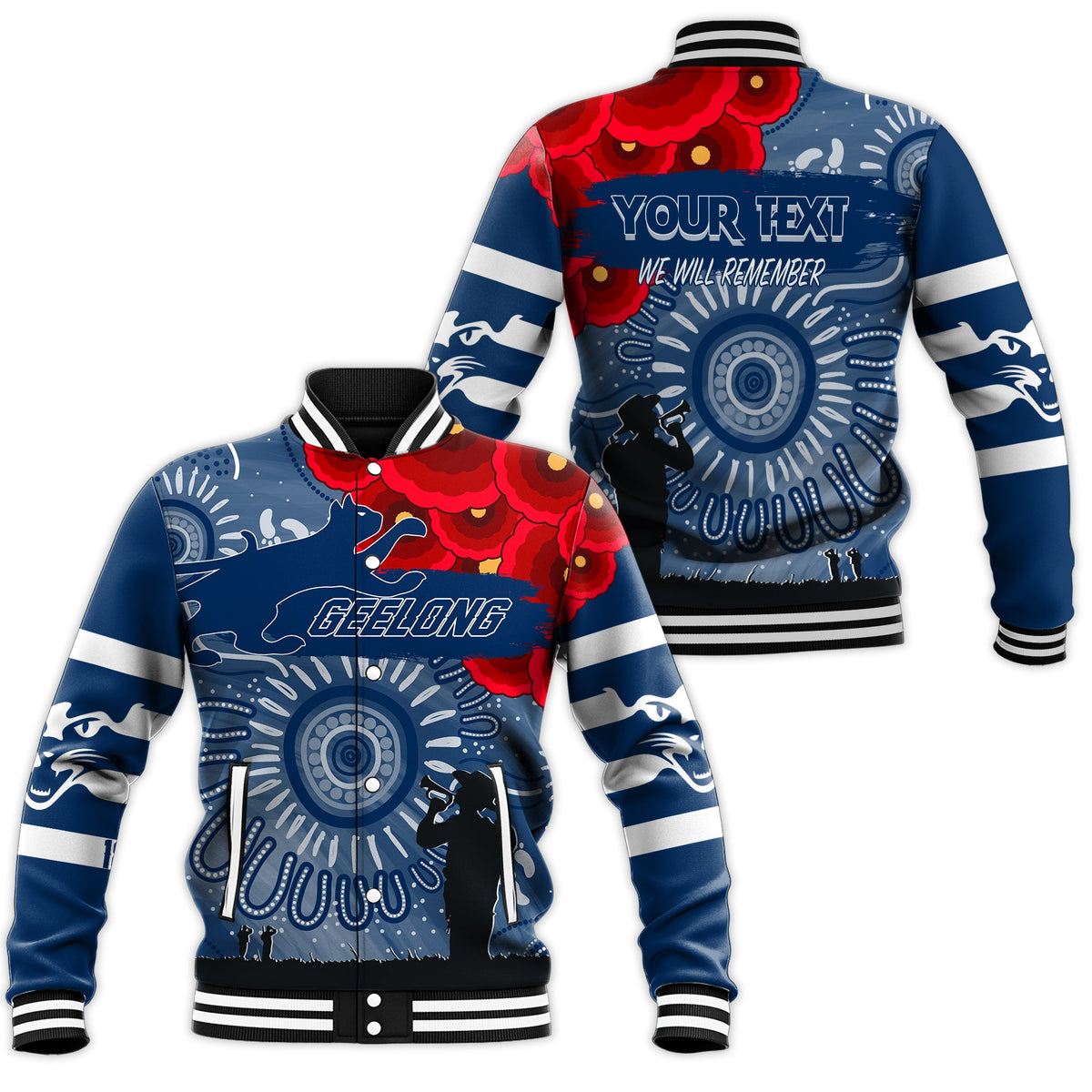 custom-personalised-geelong-cats-indigenous-anzac-day-baseball-jacket-we-will-remember-lt7