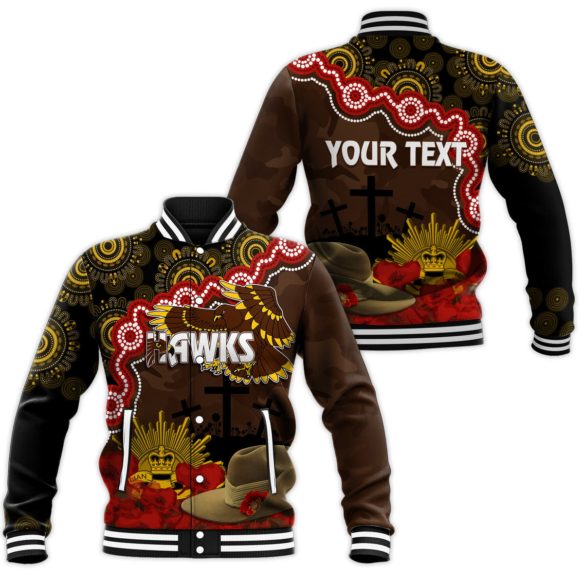 hawks-football-anzac-2023-baseball-jacket-aboriginal-mix-slouch-hat