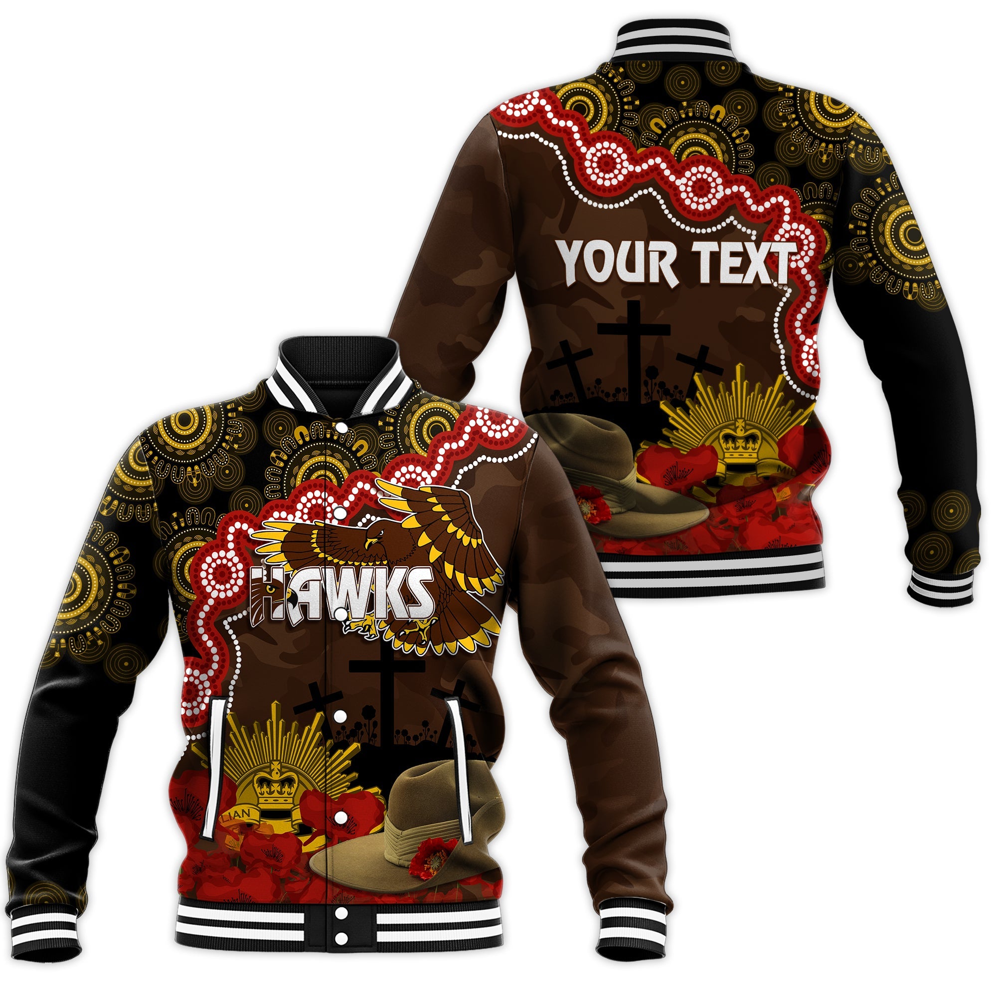hawks-football-anzac-2023-baseball-jacket-aboriginal-mix-slouch-hat