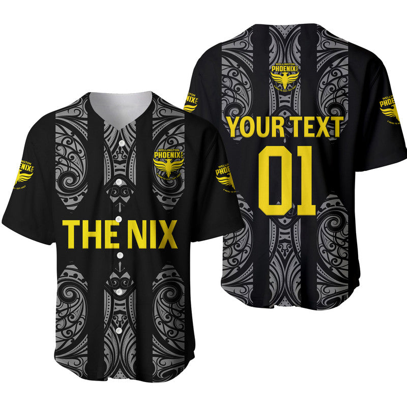 custom-personalised-wellington-phoenix-the-nix-maori-baseball-jersey-soccer-club-original-style-black