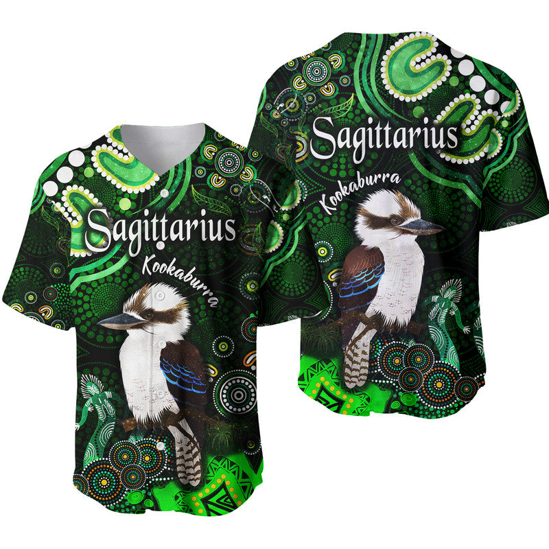 australian-astrology-baseball-jersey-sagittarius-kookaburra-zodiac-aboriginal-vibes-green