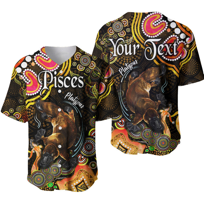 custom-personalised-australian-astrology-baseball-jersey-pisces-platypus-zodiac-aboriginal-vibes-gold