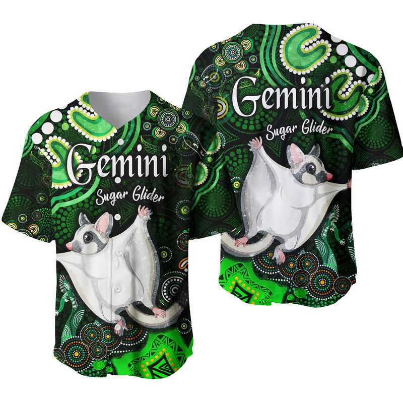 australian-astrology-baseball-jersey-gemini-sugar-glider-zodiac-aboriginal-vibes-green