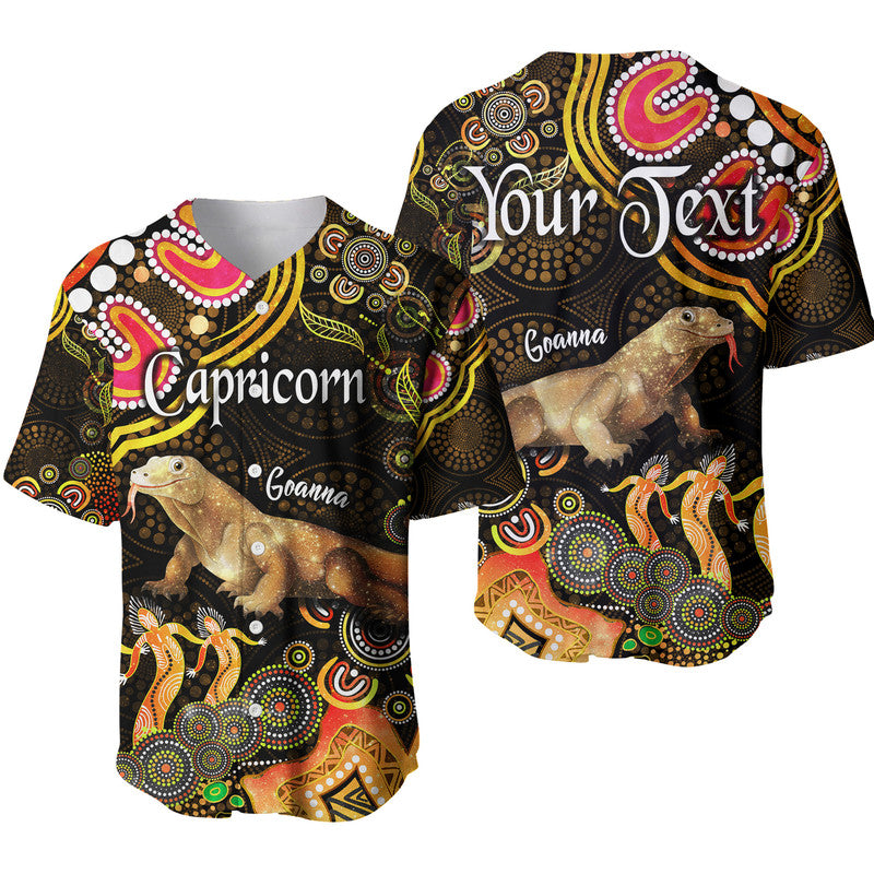 custom-personalised-australian-astrology-baseball-jersey-capricorn-goanna-zodiac-aboriginal-vibes-gold