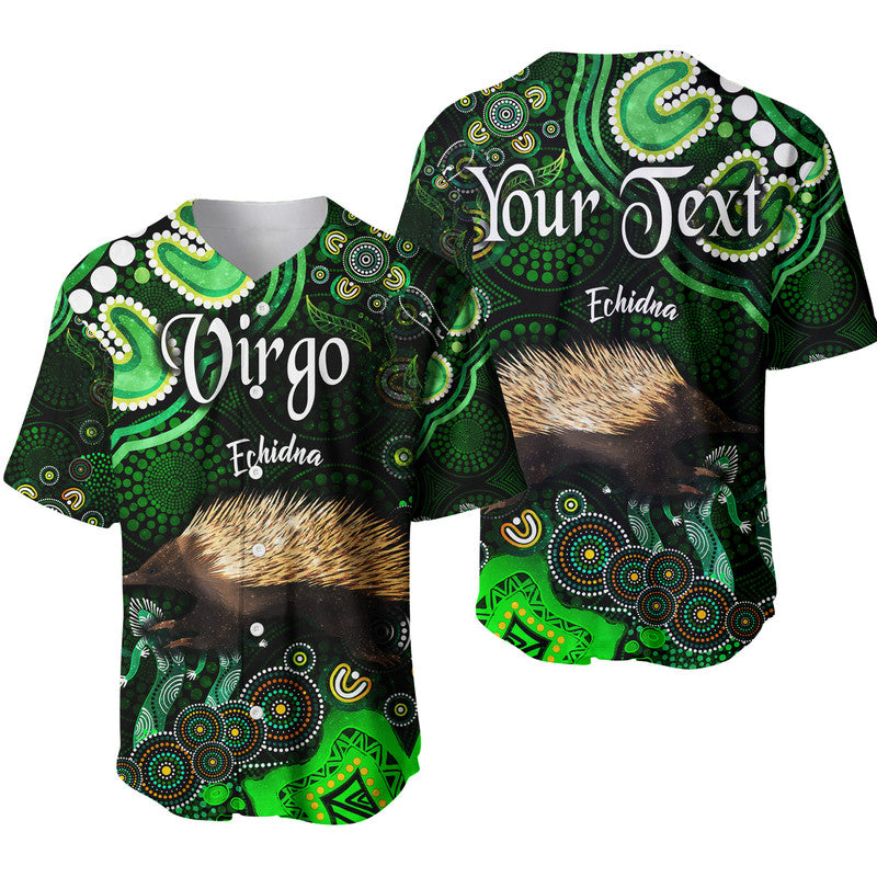 custom-personalised-australian-astrology-baseball-jersey-virgo-echidna-zodiac-aboriginal-vibes-green
