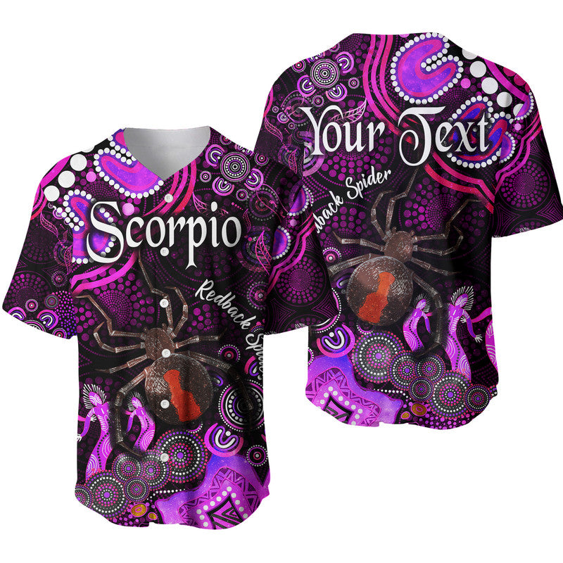 custom-personalised-australian-astrology-baseball-jersey-scorpio-redback-spider-zodiac-aboriginal-vibes-pink