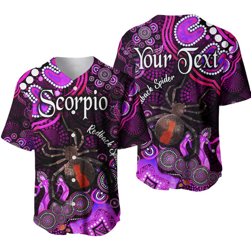 custom-personalised-australian-astrology-baseball-jersey-scorpio-redback-spider-zodiac-aboriginal-vibes-pink