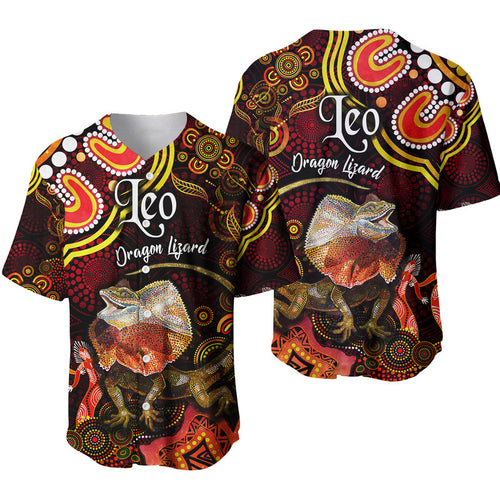 australian-astrology-baseball-jersey-leo-dragon-lizard-zodiac-aboriginal-vibes-red
