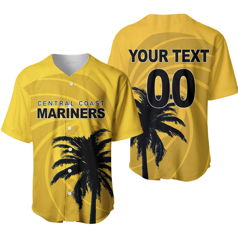 custom-personalised-and-number-mariners-football-baseball-jersey-yellow-simple-style