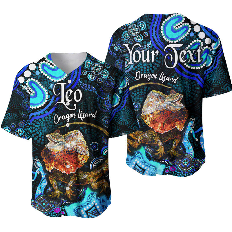 custom-personalised-australian-astrology-baseball-jersey-leo-dragon-lizard-zodiac-aboriginal-vibes-blue