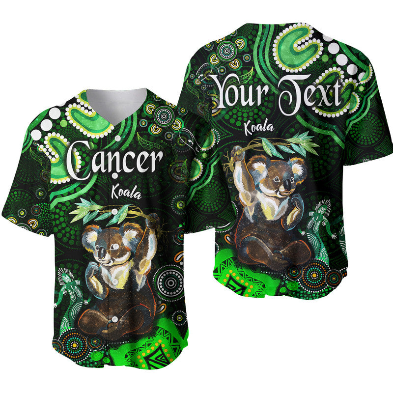 custom-personalised-australian-astrology-baseball-jersey-cancer-koala-zodiac-aboriginal-vibes-green