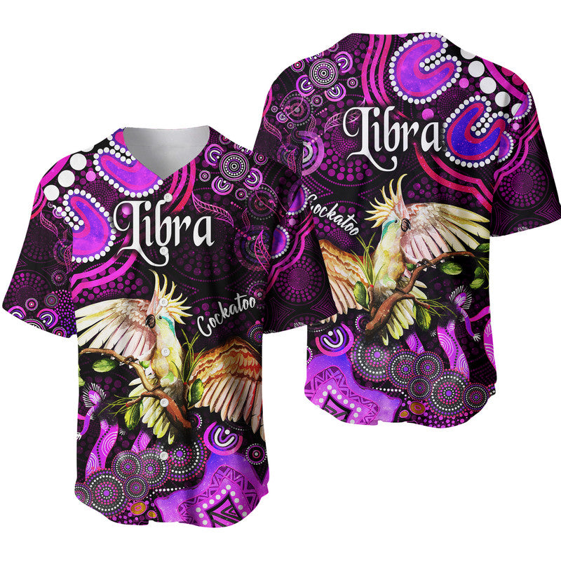 australian-astrology-baseball-jersey-libra-cockatoo-glider-zodiac-aboriginal-vibes-pink