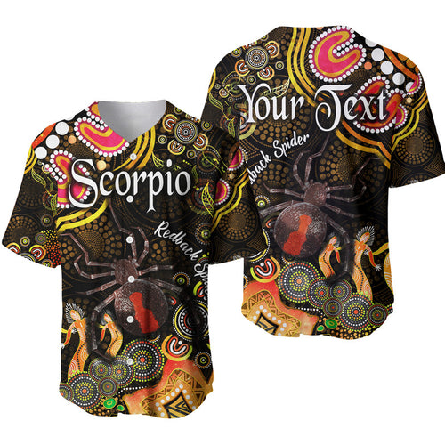 custom-personalised-australian-astrology-baseball-jersey-scorpio-redback-spider-zodiac-aboriginal-vibes-gold