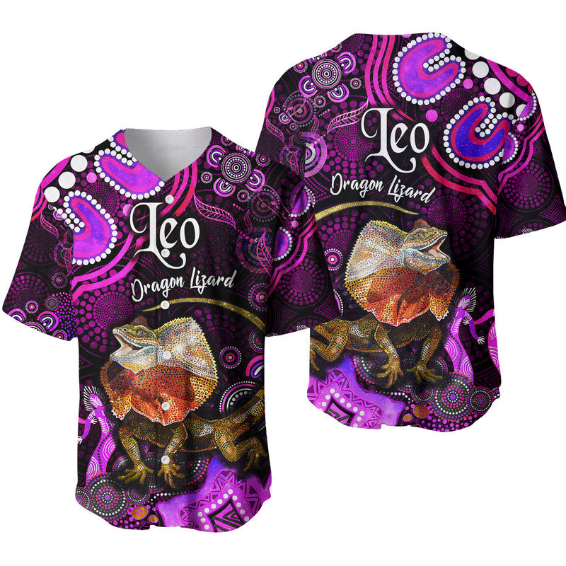 australian-astrology-baseball-jersey-leo-dragon-lizard-zodiac-aboriginal-vibes-pink