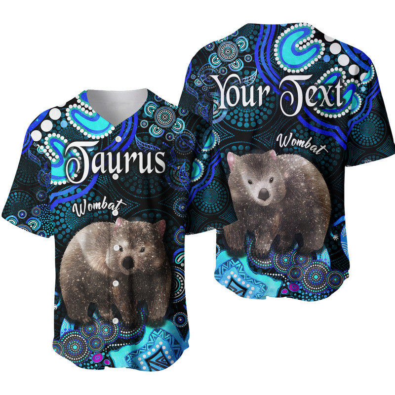 custom-personalised-australian-astrology-baseball-jersey-taurus-wombat-zodiac-aboriginal-vibes-blue