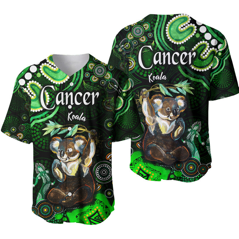 australian-astrology-baseball-jersey-cancer-koala-zodiac-aboriginal-vibes-green