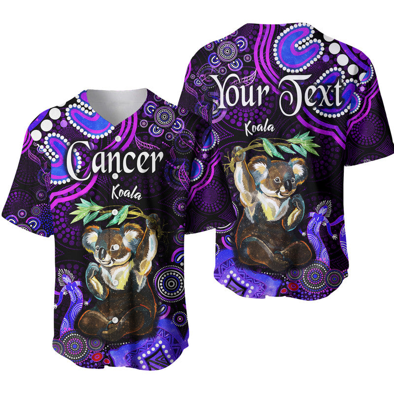custom-personalised-australian-astrology-baseball-jersey-cancer-koala-zodiac-aboriginal-vibes-purple