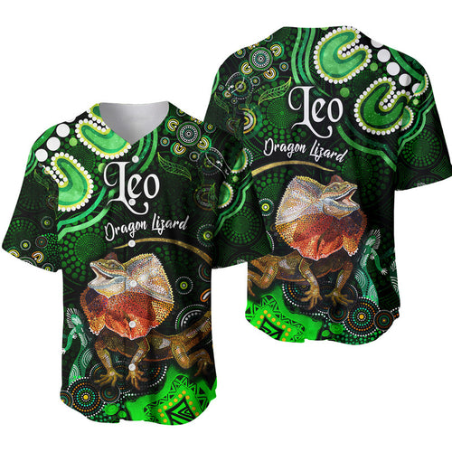 australian-astrology-baseball-jersey-leo-dragon-lizard-zodiac-aboriginal-vibes-green